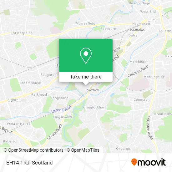 How to Get to EH14 1RJ in Edinburgh by Bus, Train or Light Rail?