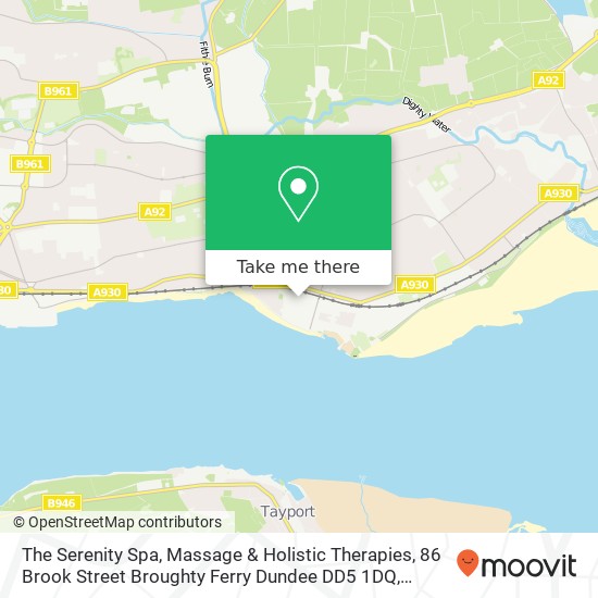 The Serenity Spa, Massage & Holistic Therapies, 86 Brook Street Broughty Ferry Dundee DD5 1DQ map
