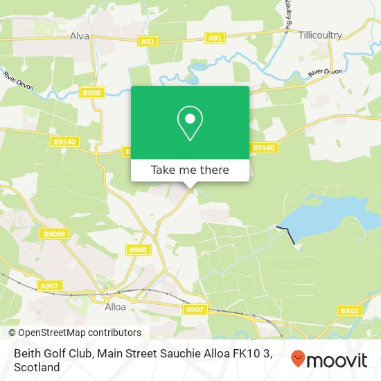 Beith Golf Club, Main Street Sauchie Alloa FK10 3 map