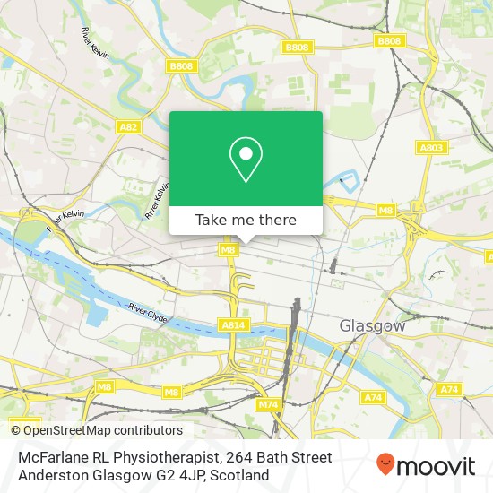 McFarlane RL Physiotherapist, 264 Bath Street Anderston Glasgow G2 4JP map