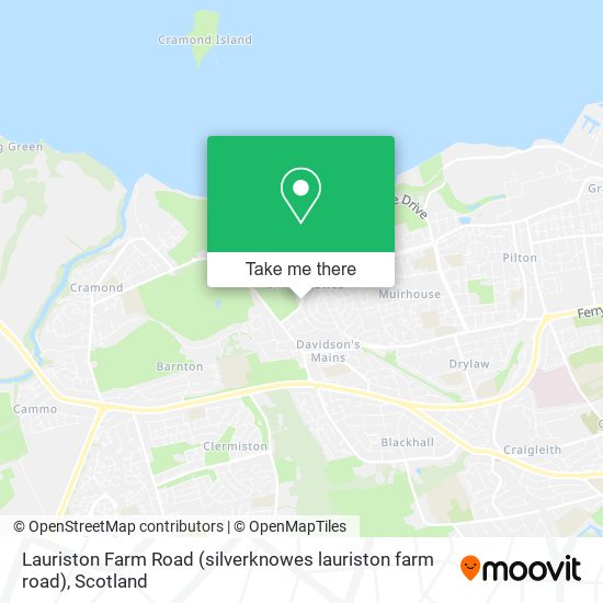 Lauriston Farm Road (silverknowes lauriston farm road) map