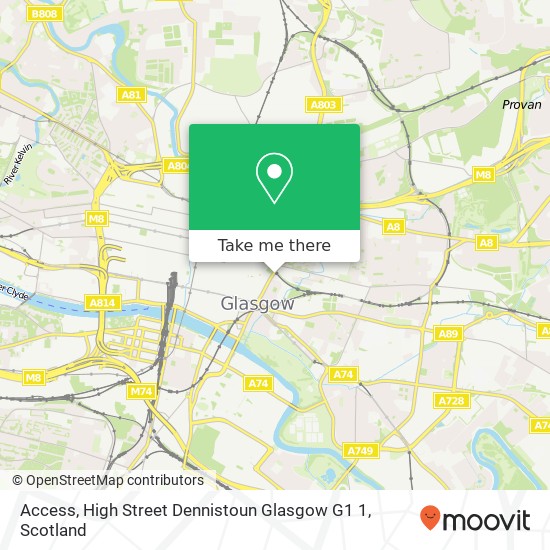Access, High Street Dennistoun Glasgow G1 1 map