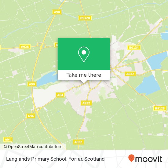 Langlands Primary School, Forfar map