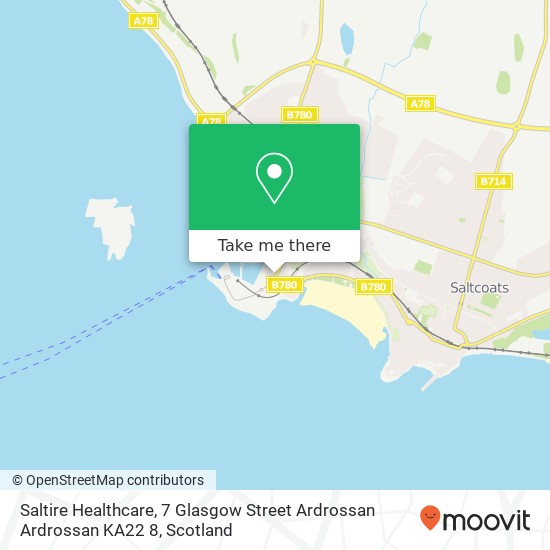 Saltire Healthcare, 7 Glasgow Street Ardrossan Ardrossan KA22 8 map