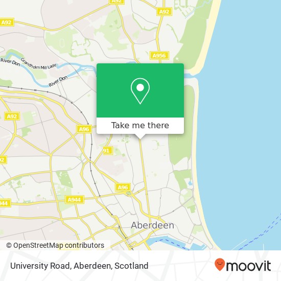 University Road, Aberdeen map