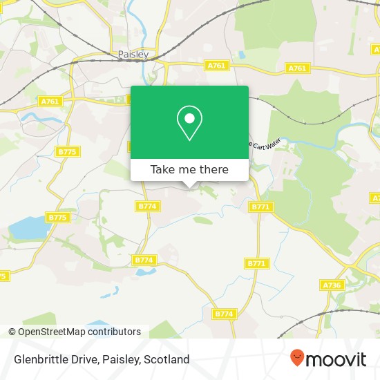 Glenbrittle Drive, Paisley map