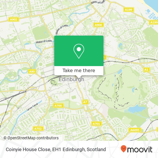 Coinyie House Close, EH1 Edinburgh map