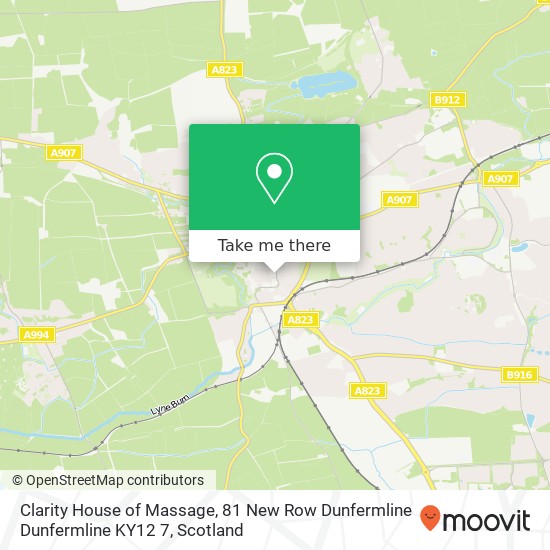 Clarity House of Massage, 81 New Row Dunfermline Dunfermline KY12 7 map