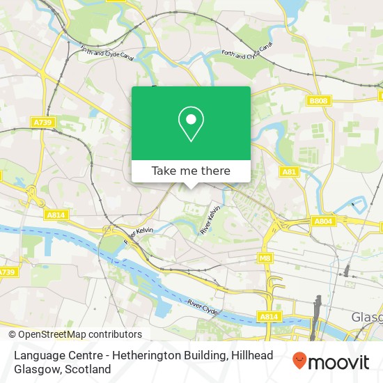 Language Centre - Hetherington Building, Hillhead Glasgow map