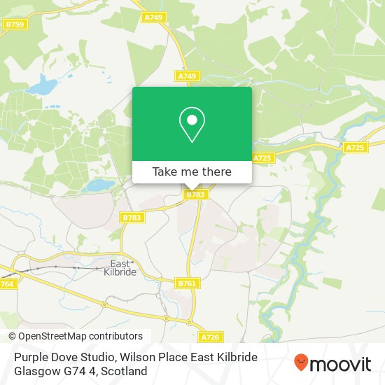 Purple Dove Studio, Wilson Place East Kilbride Glasgow G74 4 map