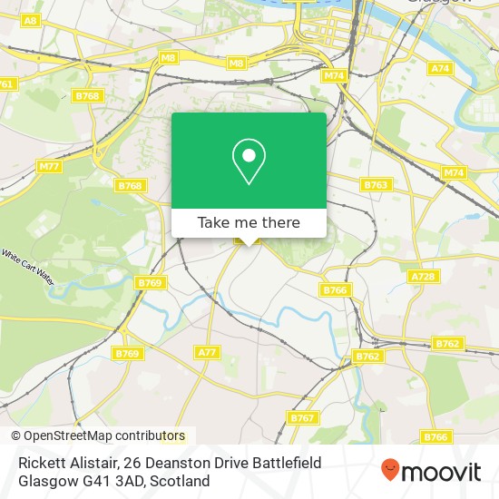 Rickett Alistair, 26 Deanston Drive Battlefield Glasgow G41 3AD map