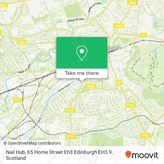 Nail Hub, 65 Home Street Eh3 Edinburgh EH3 9 map