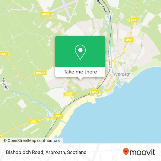 Bishoploch Road, Arbroath map
