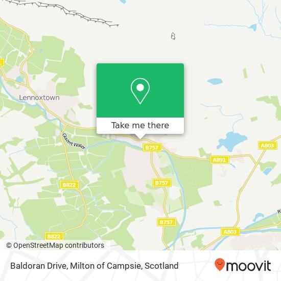 Baldoran Drive, Milton of Campsie map