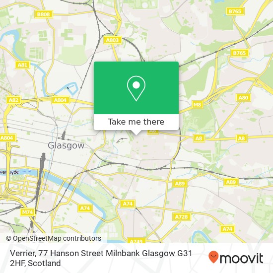 Verrier, 77 Hanson Street Milnbank Glasgow G31 2HF map