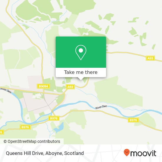 Queens Hill Drive, Aboyne map