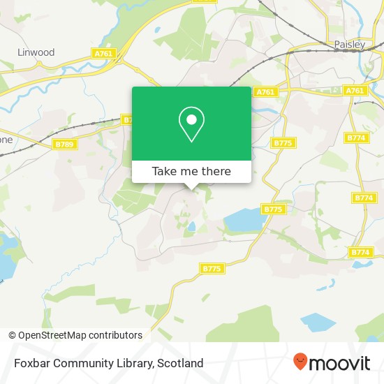 Foxbar Community Library map