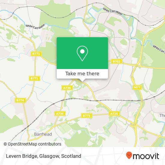 Levern Bridge, Glasgow map