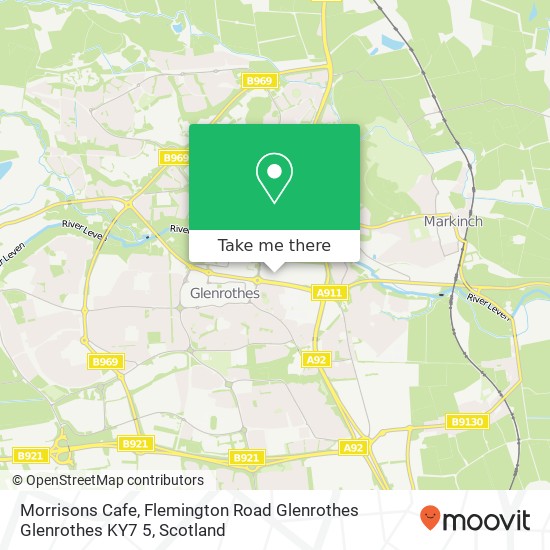 Morrisons Cafe, Flemington Road Glenrothes Glenrothes KY7 5 map