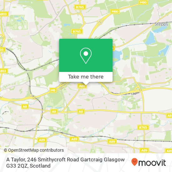 A Taylor, 246 Smithycroft Road Gartcraig Glasgow G33 2QZ map