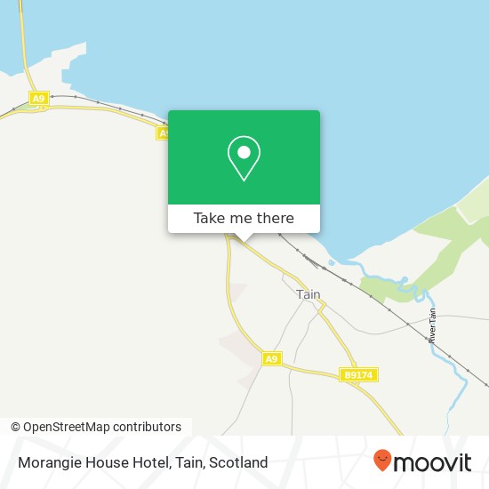 Morangie House Hotel, Tain map