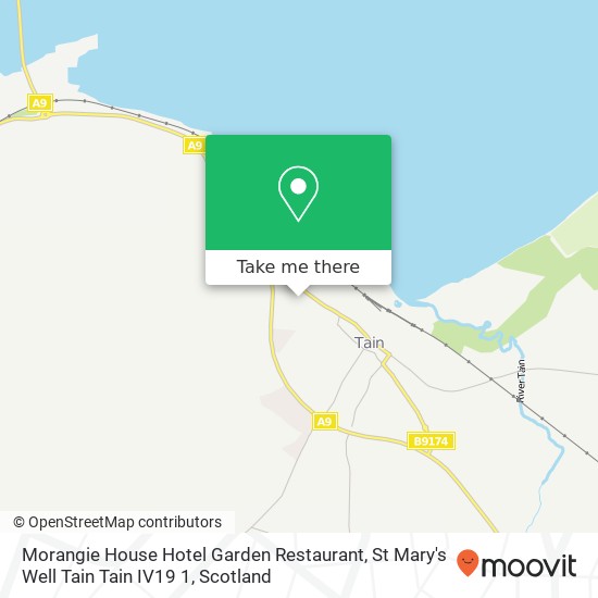 Morangie House Hotel Garden Restaurant, St Mary's Well Tain Tain IV19 1 map