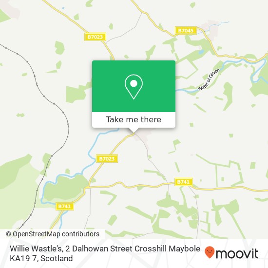 Willie Wastle's, 2 Dalhowan Street Crosshill Maybole KA19 7 map