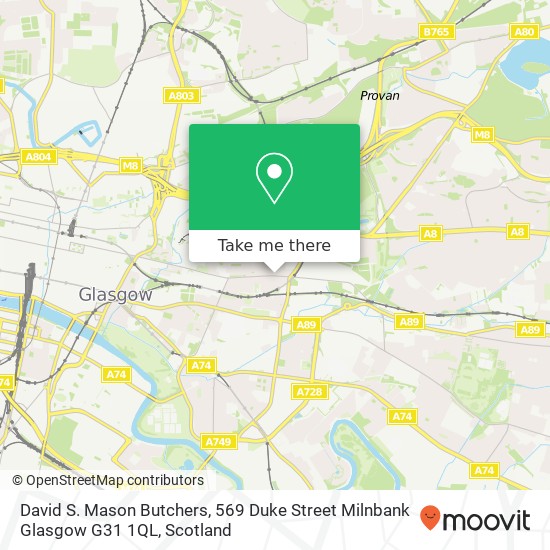 David S. Mason Butchers, 569 Duke Street Milnbank Glasgow G31 1QL map