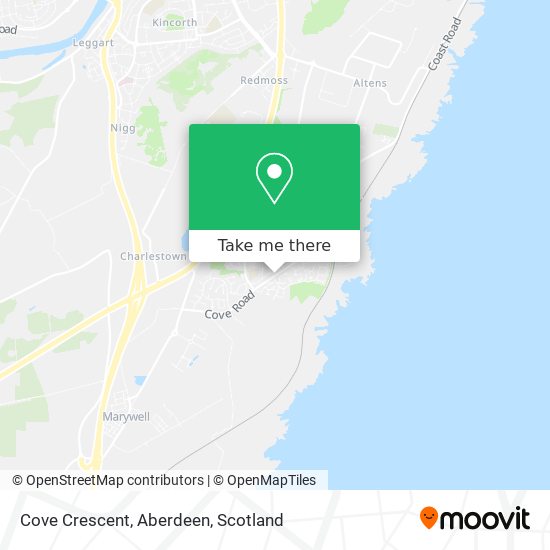 Cove Crescent, Aberdeen map