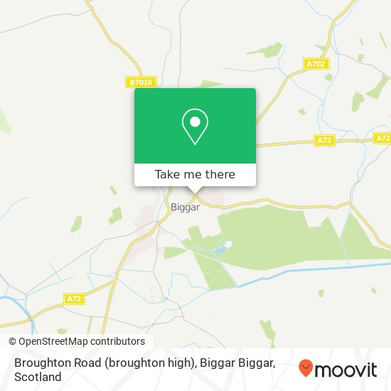 Broughton Road (broughton high), Biggar Biggar map