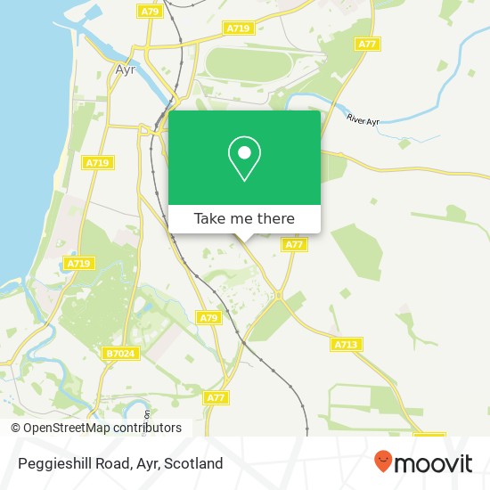 Peggieshill Road, Ayr map