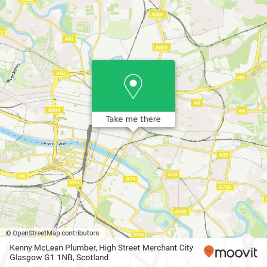 Kenny McLean Plumber, High Street Merchant City Glasgow G1 1NB map