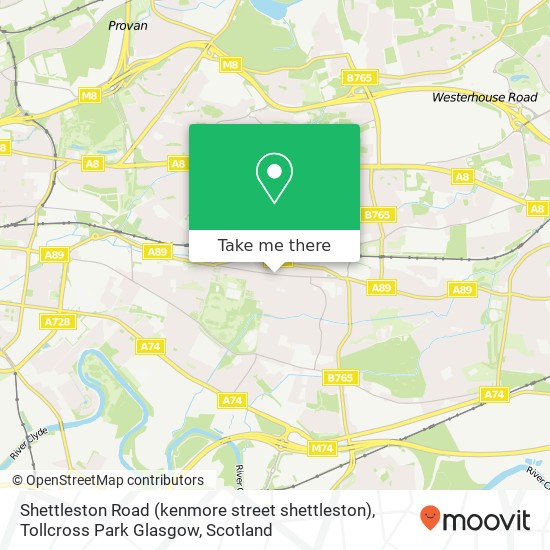 Shettleston Road (kenmore street shettleston), Tollcross Park Glasgow map