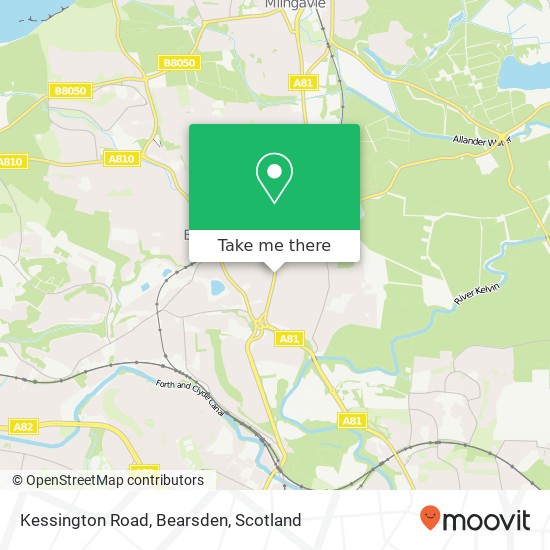 Kessington Road, Bearsden map