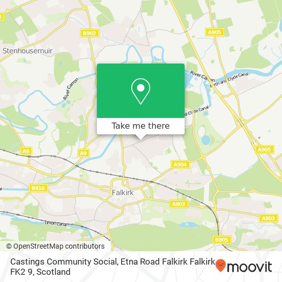 Castings Community Social, Etna Road Falkirk Falkirk FK2 9 map