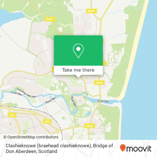 Clashieknowe (braehead clashieknowe), Bridge of Don Aberdeen map