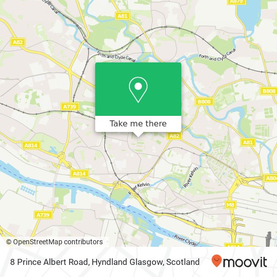 8 Prince Albert Road, Hyndland Glasgow map
