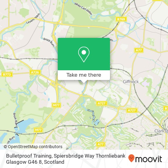 Bulletproof Training, Spiersbridge Way Thornliebank Glasgow G46 8 map