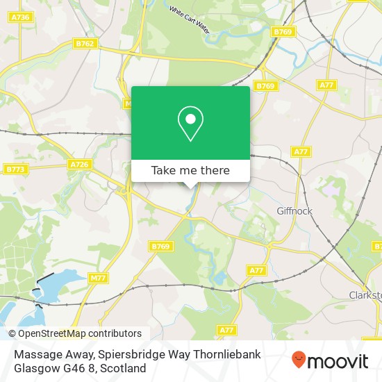 Massage Away, Spiersbridge Way Thornliebank Glasgow G46 8 map