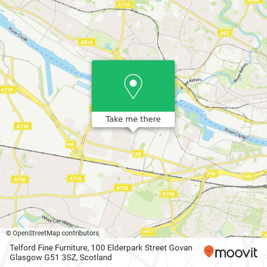 Telford Fine Furniture, 100 Elderpark Street Govan Glasgow G51 3SZ map