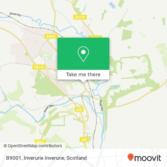 B9001, Inverurie Inverurie map