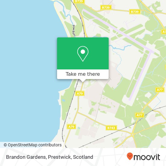 Brandon Gardens, Prestwick map