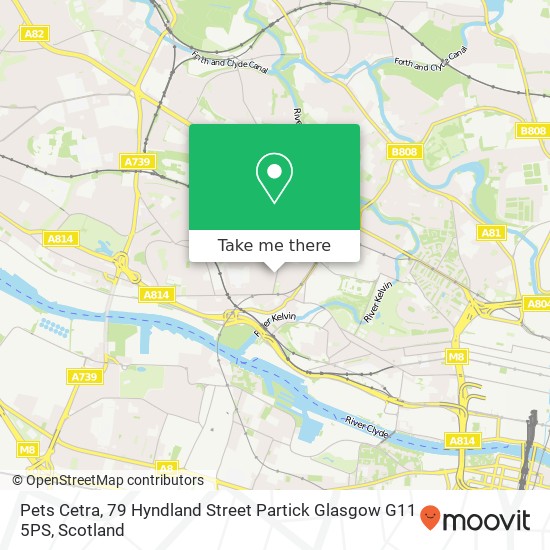 Pets Cetra, 79 Hyndland Street Partick Glasgow G11 5PS map