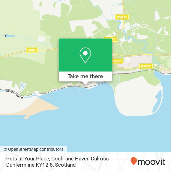 Pets at Your Place, Cochrane Haven Culross Dunfermline KY12 8 map