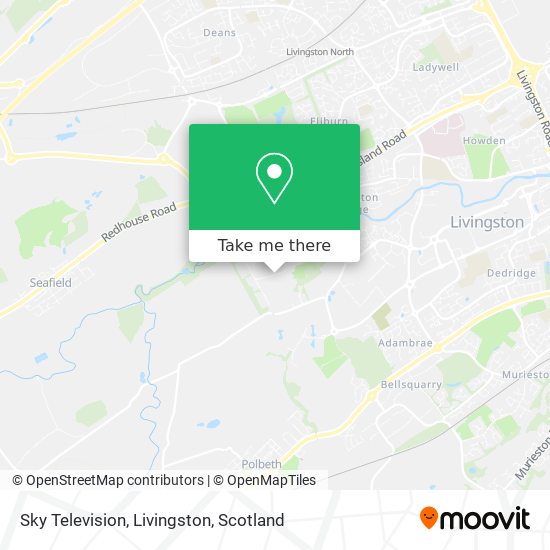 Sky Television, Livingston map