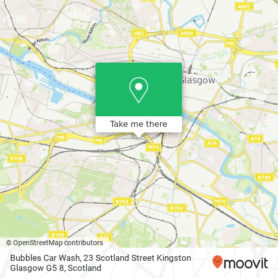 Bubbles Car Wash, 23 Scotland Street Kingston Glasgow G5 8 map
