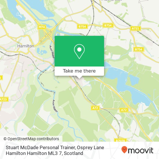 Stuart McDade Personal Trainer, Osprey Lane Hamilton Hamilton ML3 7 map