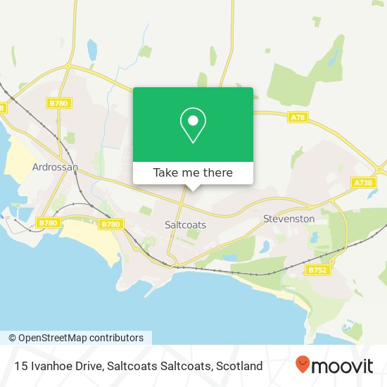 15 Ivanhoe Drive, Saltcoats Saltcoats map