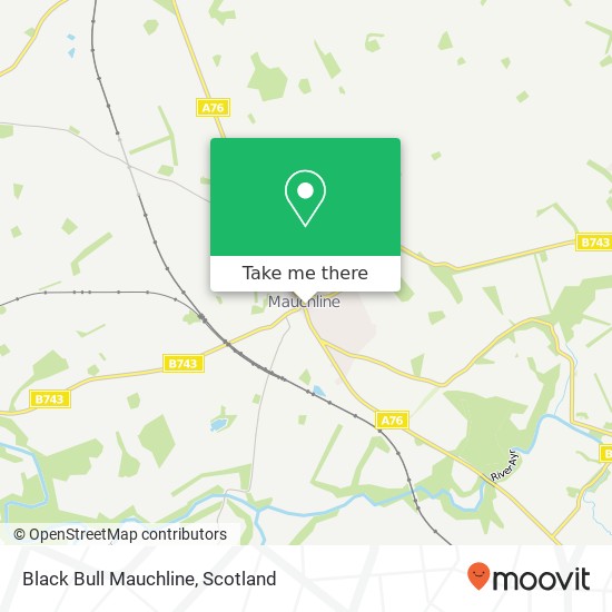 Black Bull Mauchline map