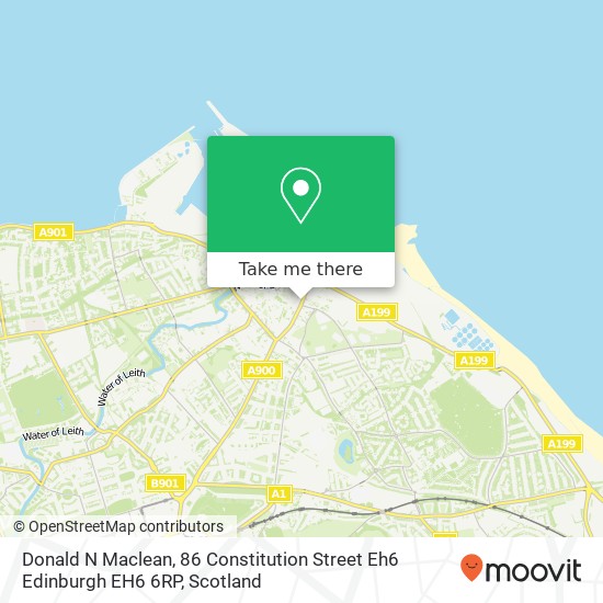 Donald N Maclean, 86 Constitution Street Eh6 Edinburgh EH6 6RP map